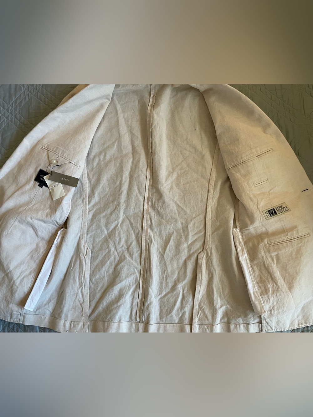 J. CREW Ludlow Slim-fit suit jacket in Baird McNutt Irish cotton-linen 40 R $298 - Picture 7 of 10
